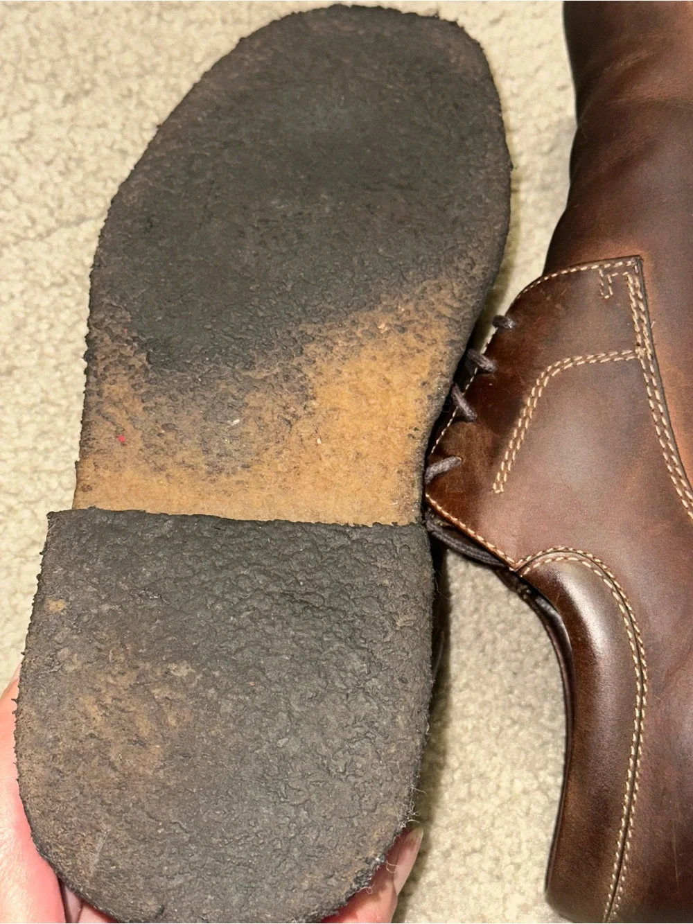 Johnston & Murphy Brown Leather Derby Shoes